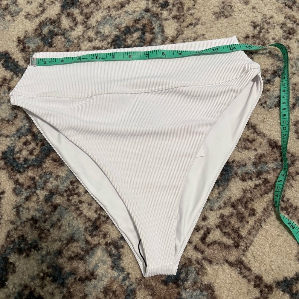 NEW Beach Riot Core Collection Highway Ribbed White Bikini Bottom - Picture 12 of 13